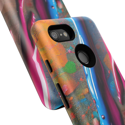 Colorful Artistic Paint Splatter Tough Phone Case