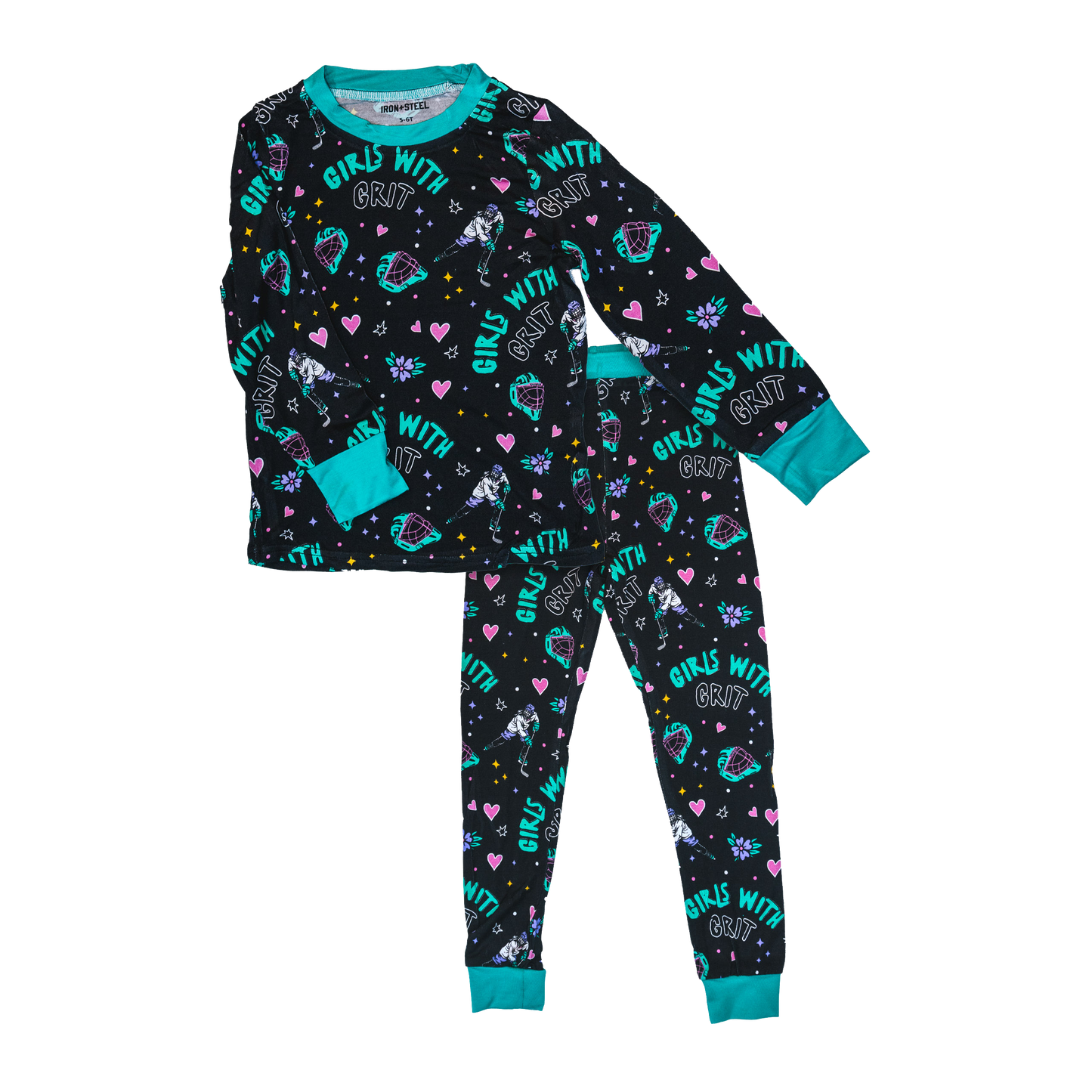 Hockey Girls with Grit Bamboo Pajama Set