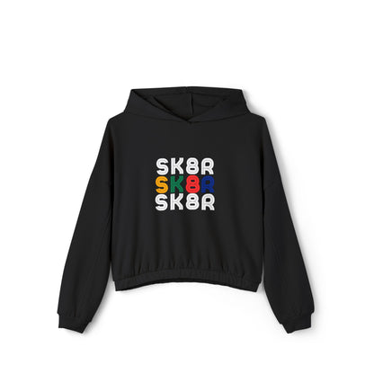 Women’s Cropped Retro Skater Hoodie