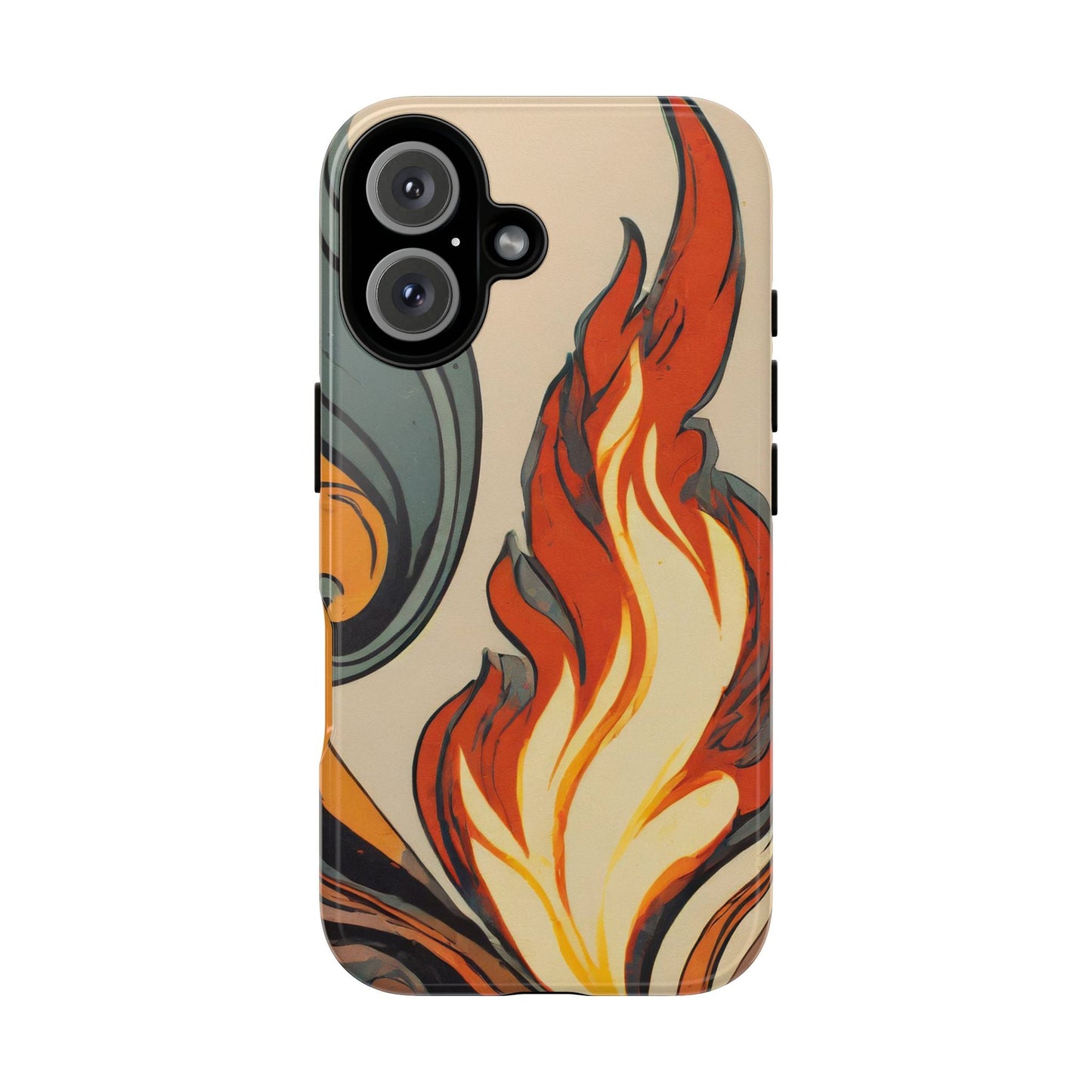 Artistic Flames Abstract Tough Phone Case