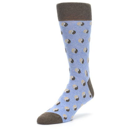 Light Blue Coffee Socks -  Men's Novelty Dress Socks