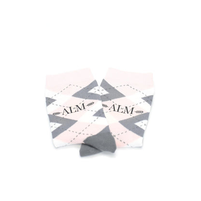 Petal Pink Gray Junior Groomsmen Kid's Dress Socks
