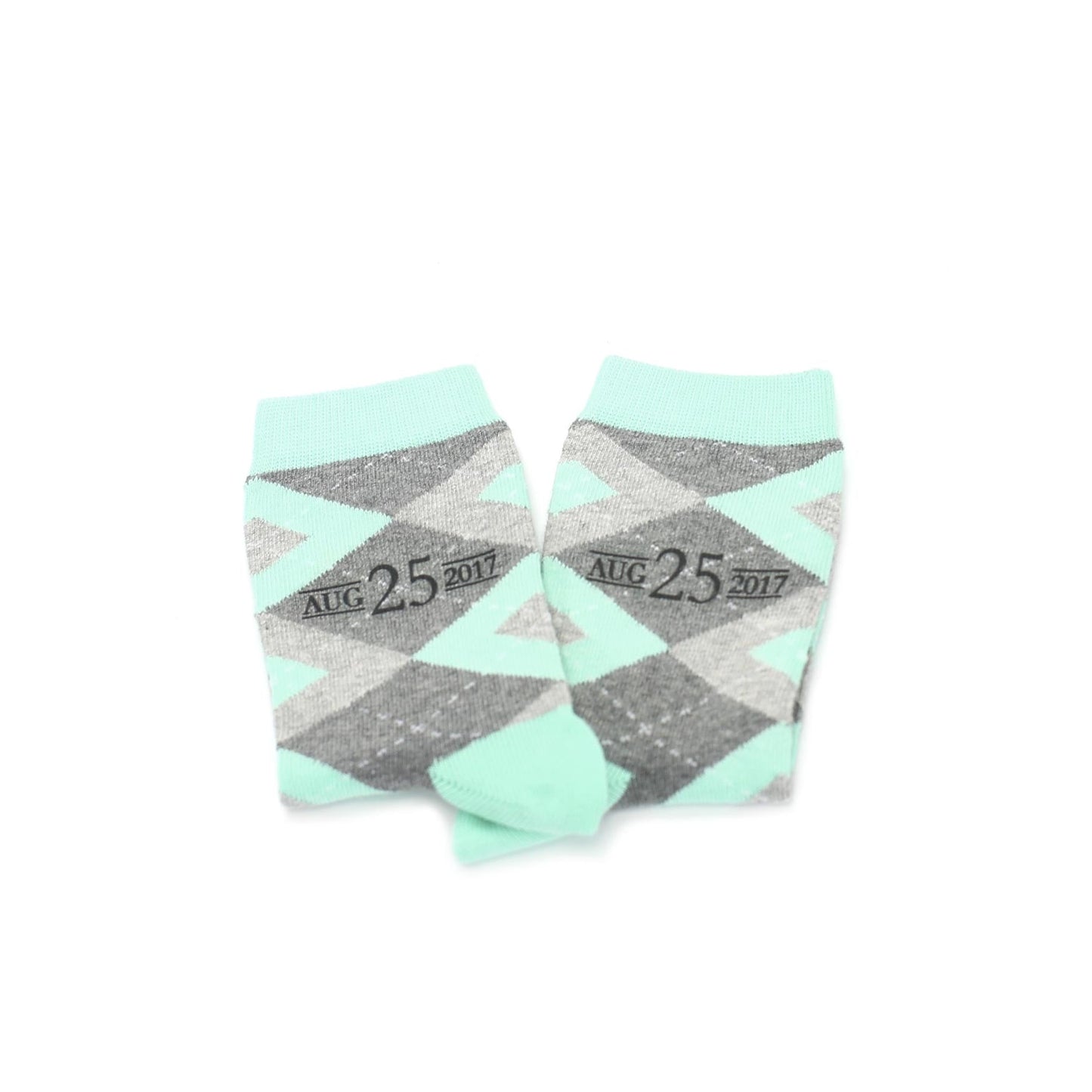 Mint Gray Junior Groomsmen Kid's Dress Socks