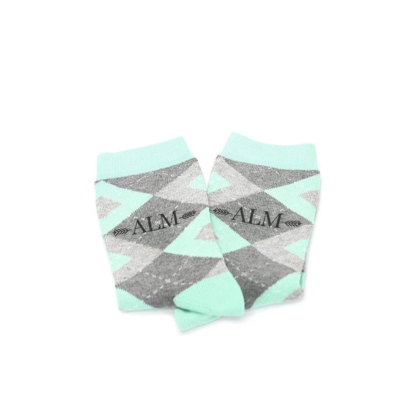 Mint Gray Junior Groomsmen Kid's Dress Socks