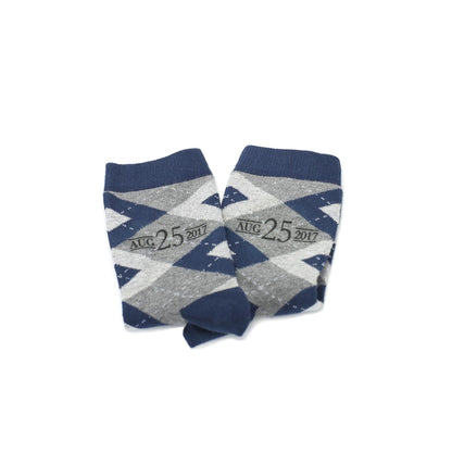 Navy Gray Junior Groomsmen Kid's Dress Socks