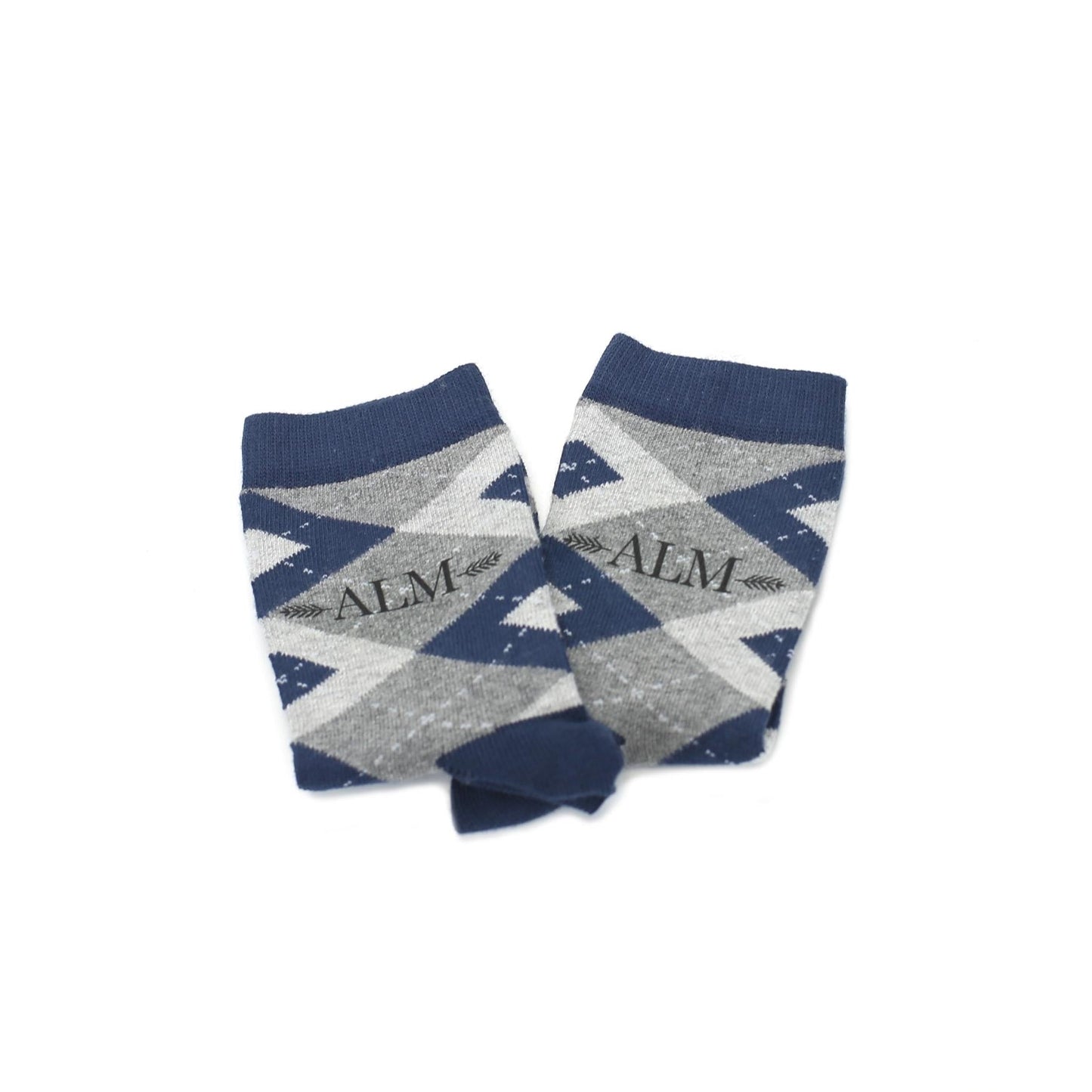 Navy Gray Junior Groomsmen Kid's Dress Socks
