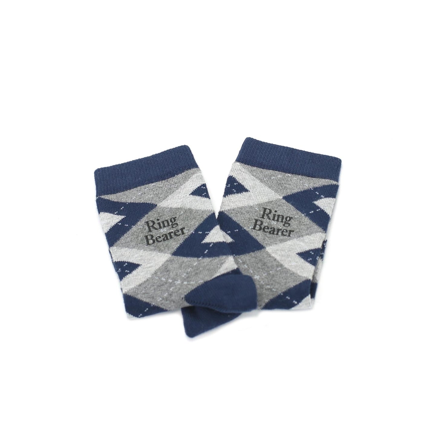 Navy Gray Junior Groomsmen Kid's Dress Socks