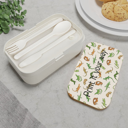 Customizable Illustrated Lizards Bento Lunch Box
