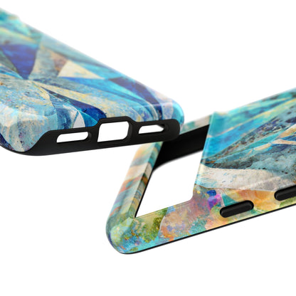 Diamond Blue Abstract Tough Phone Case
