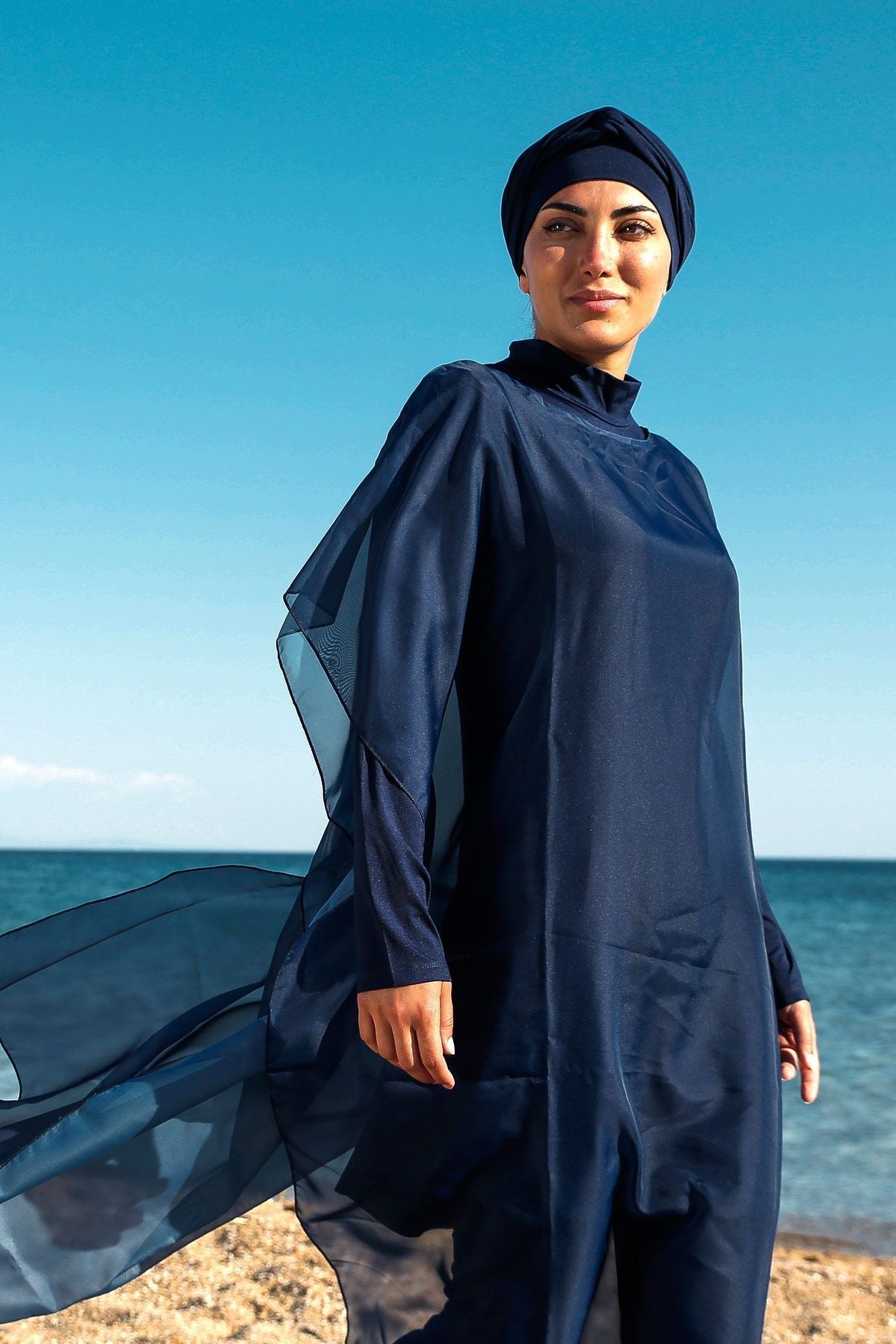 Navy Pareo Kimono P2201