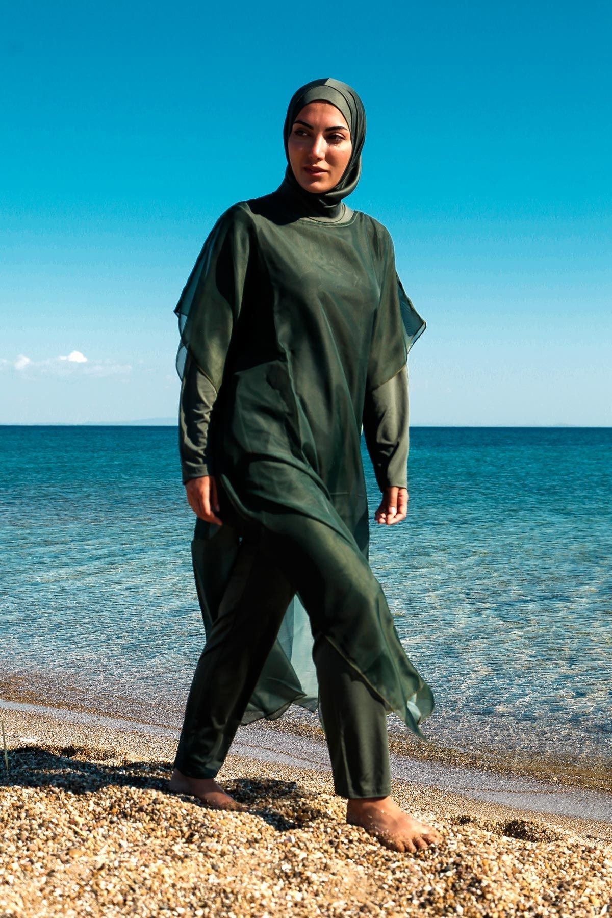 Khaki Pareo Kimono P2202