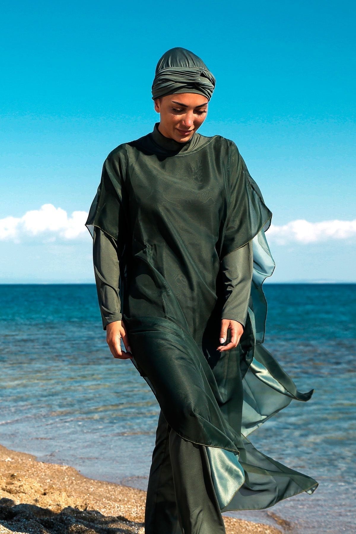 Khaki Pareo Kimono P2202