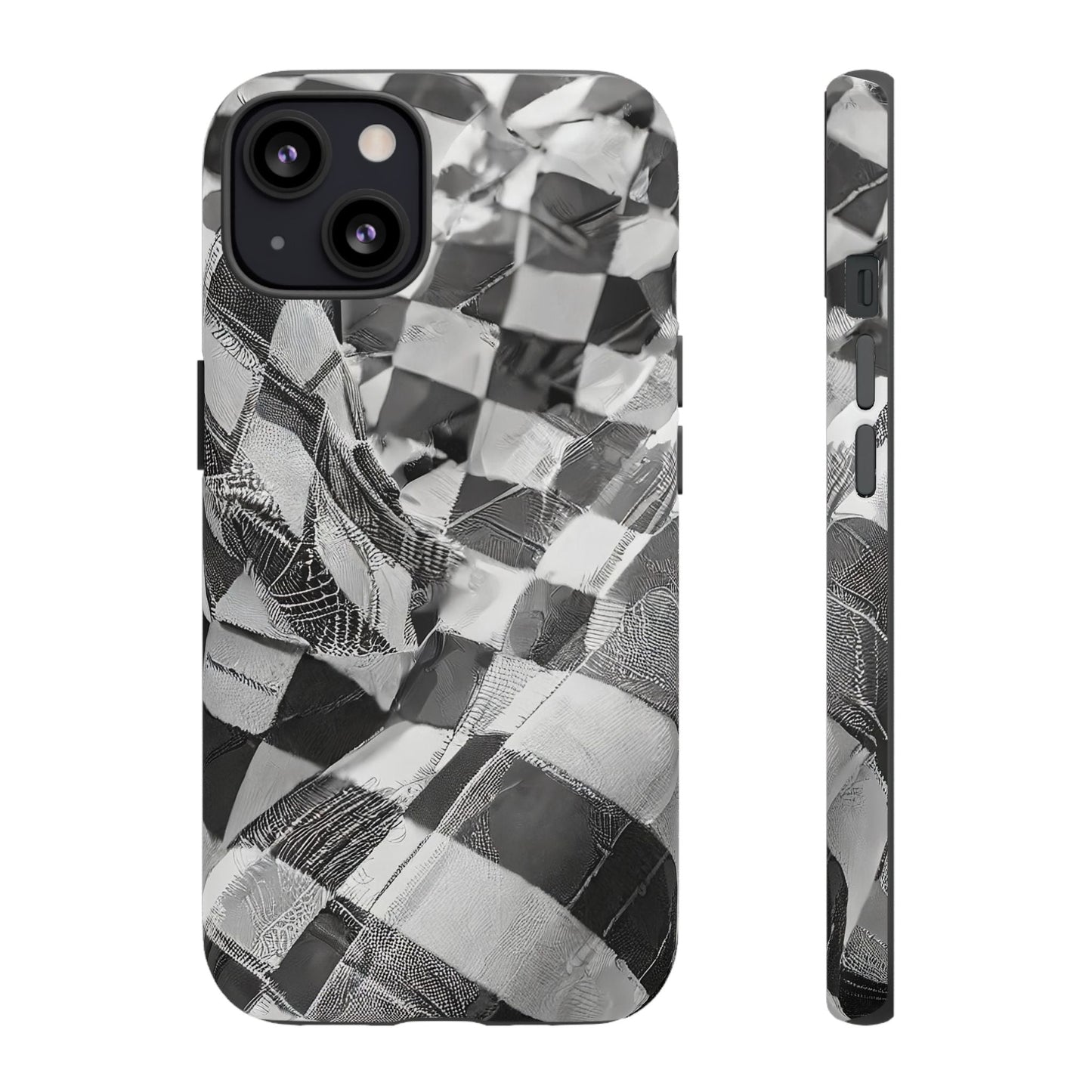 Abstract Checker Print Tough Phone Case