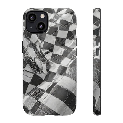 Abstract Checker Print Tough Phone Case