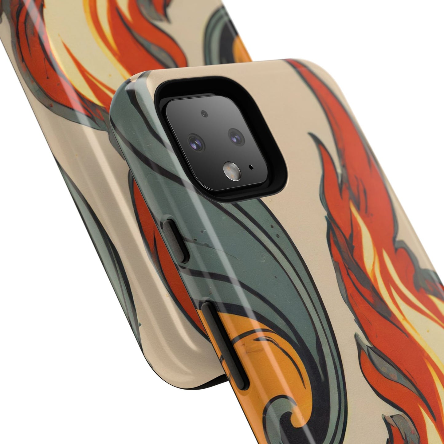 Artistic Flames Abstract Tough Phone Case