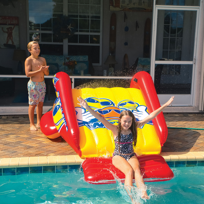 WOW Sports Slide N Smile Inflatable Pool Slide with Sprinklers for Kids and Adults
