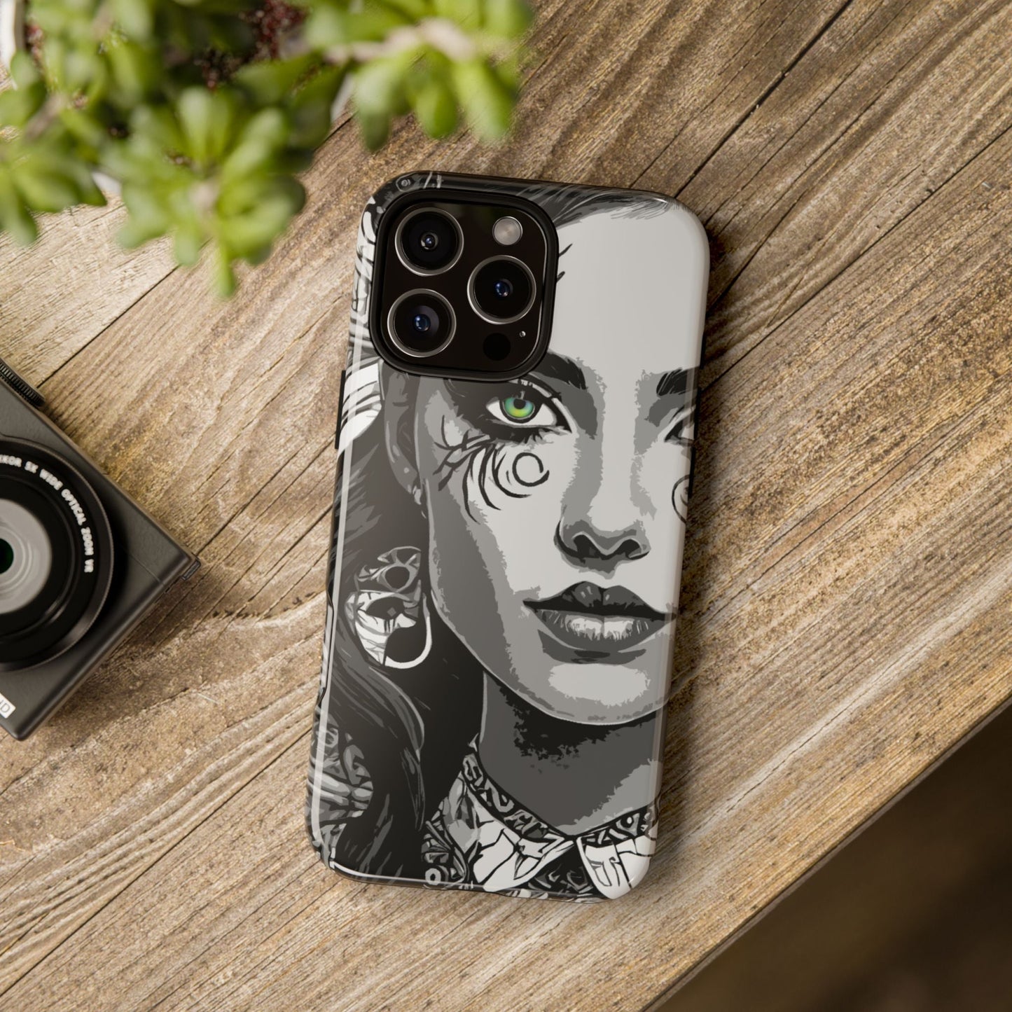 Green Eyed Devilish Beauty Tough Phone Case