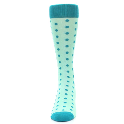 Mint Jade Polka Dot Groomsmen Wedding Men’s Dress Socks