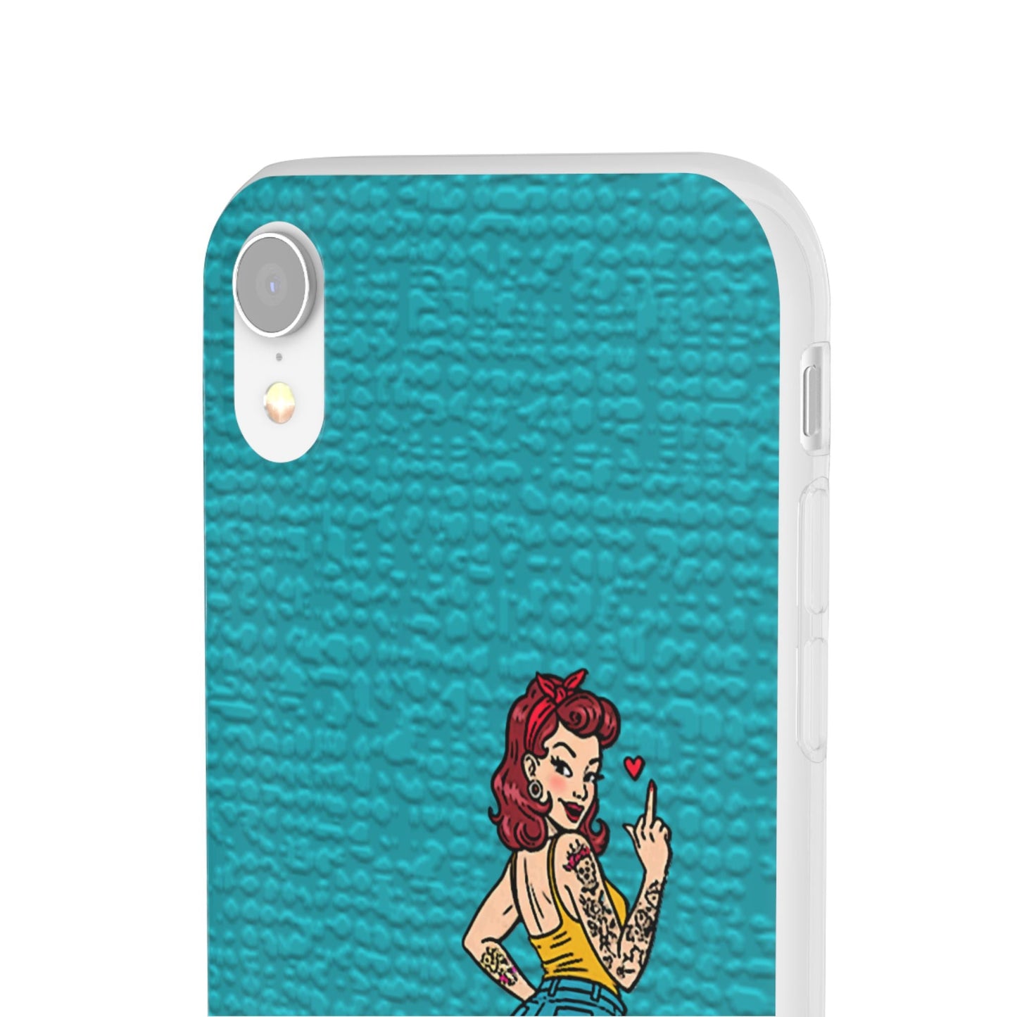 Sassy Pin-Up Stupid Boys Teal Flexi Phone Case
