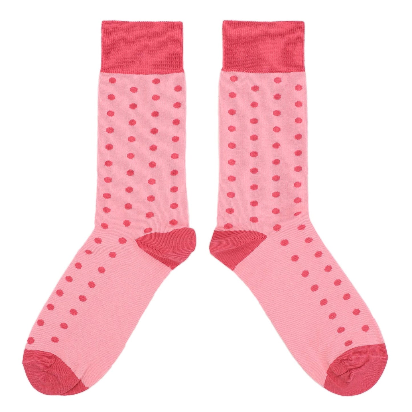 Flamingo Guava Polka Dot Groomsmen Wedding Men’s Dress Socks