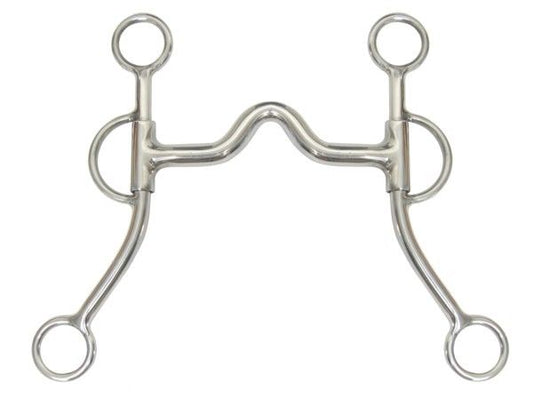 AJ Tack Double Rein Long Shank Medium Port Bit