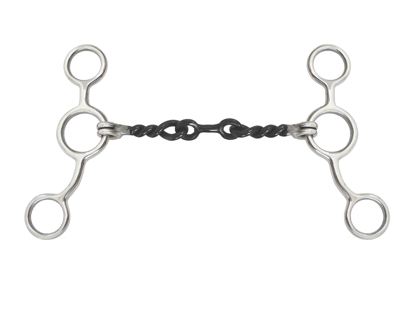 AJ Tack Junior Cow Horse Sweet Iron Dogbone Twisted Gag Bit