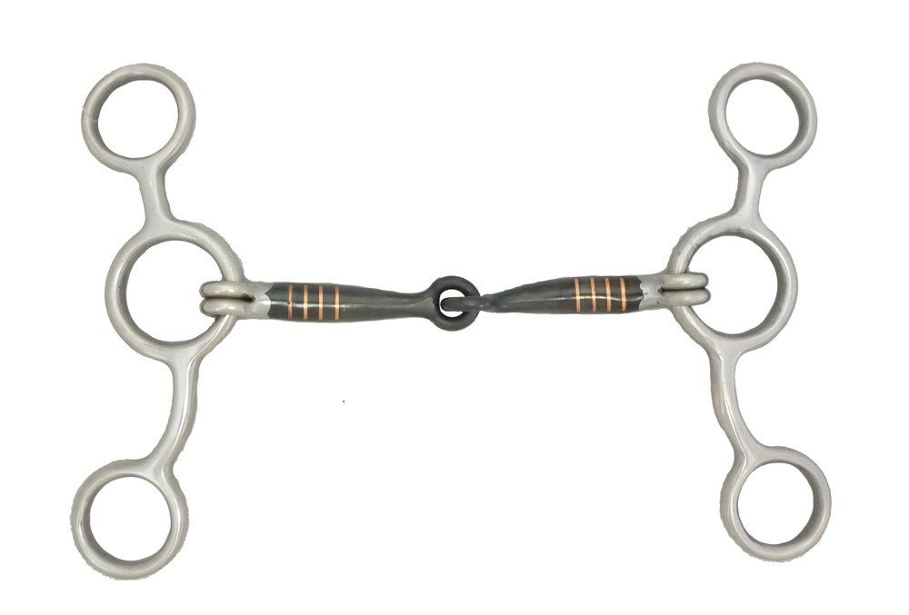 AJ Tack Sweet Iron Jr. Cowhorse Smooth Snaffle Gag Bit - 5 3/4" Cheek