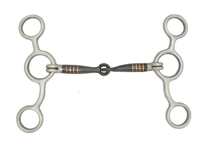 AJ Tack Sweet Iron Jr. Cowhorse Smooth Snaffle Gag Bit - 5 3/4" Cheek