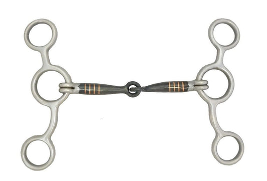 AJ Tack Sweet Iron Jr. Cowhorse Smooth Snaffle Gag Bit - 5 3/4" Cheek