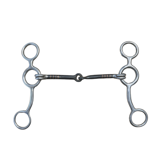 AJ Tack Junior Cow Horse Smooth Snaffle Gag Bit