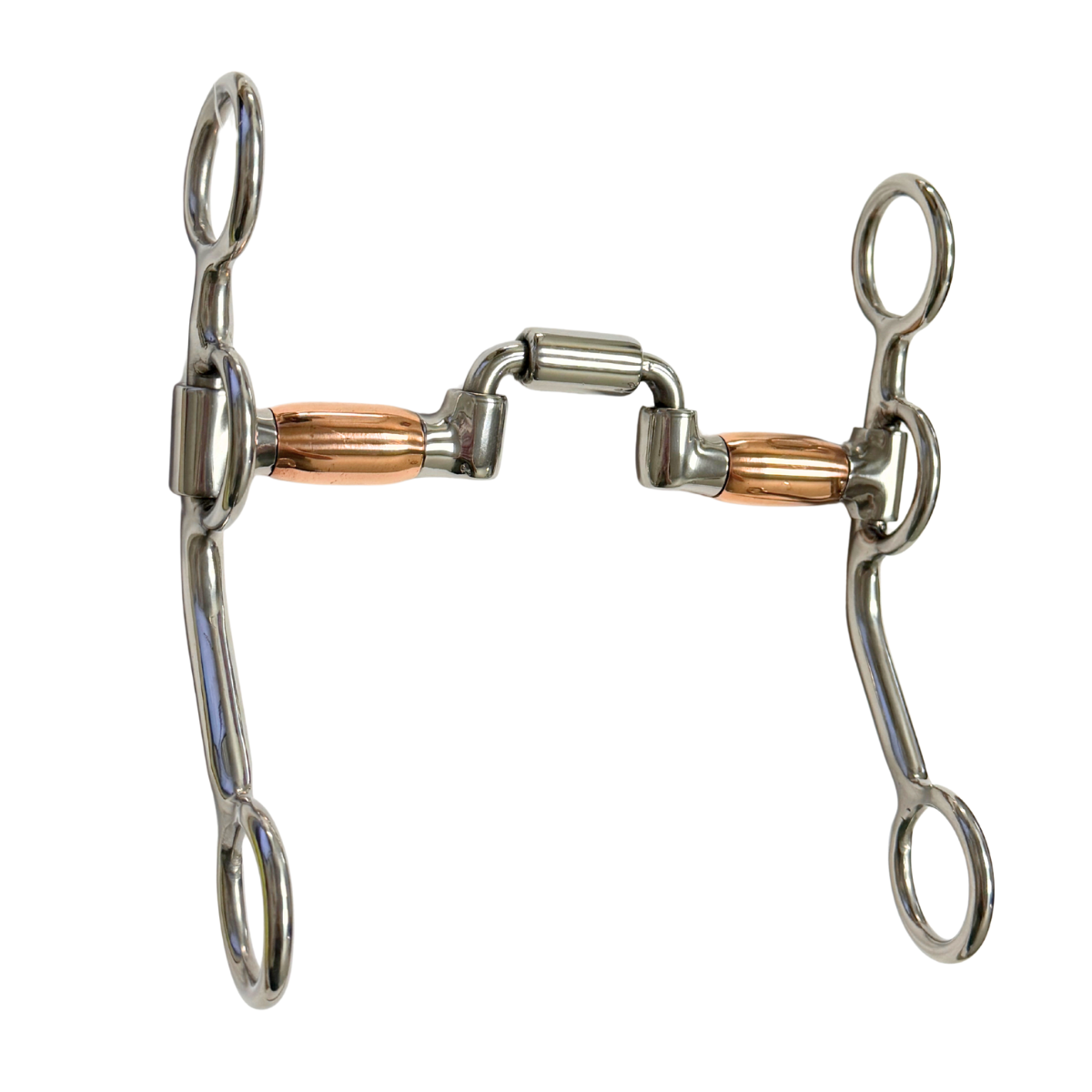 AJ Tack Argentine Hinged Port Correction Bit with Copper Rollers