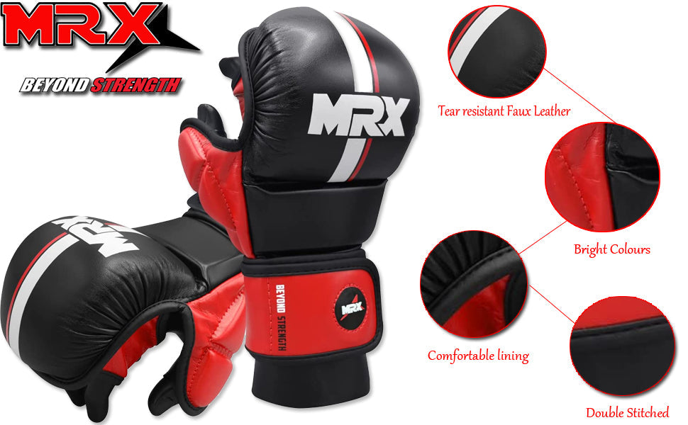 MRX Men’s Boxing Sparring Shooter Gloves Training MMA Kickboxing Punching - Triathlete Store