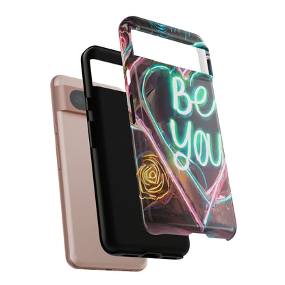 Be You Colorful Neon Heart Tough Phone Case