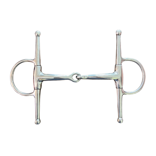AJ Tack Stainless Steel Full Cheek Eggbutt Snaffle Bit