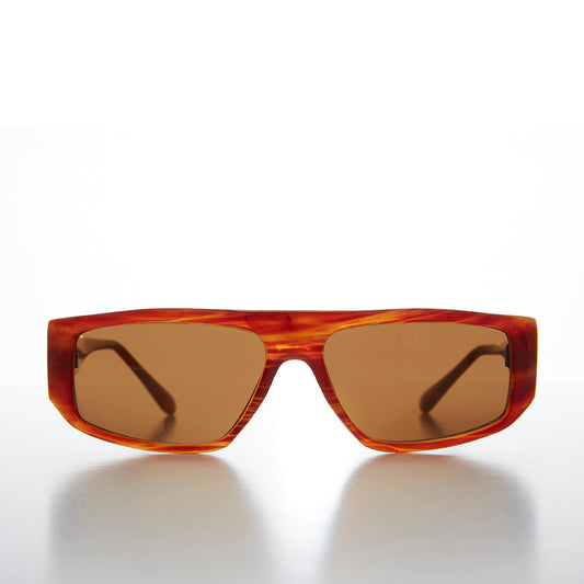 Slim Rectangle Flat Top Vintage Sunglasses - Judd