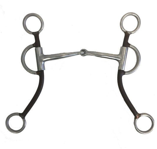 AJ Tack Double Rein Long Shank Sweet Iron Bit