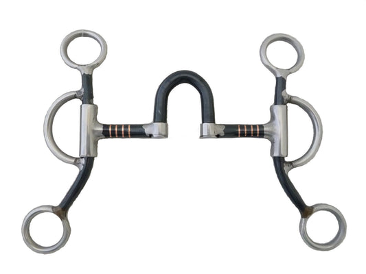 AJ Tack Double Rein Correction Short Shank Bit