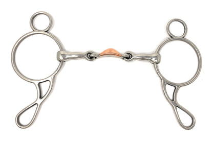 AJ Tack Stainless Steel Moon Dogbone Wonder Gag Bit