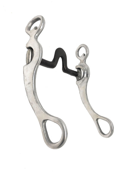 AJ Tack Aluminum Cheeks Swivel Port Spoon Bit
