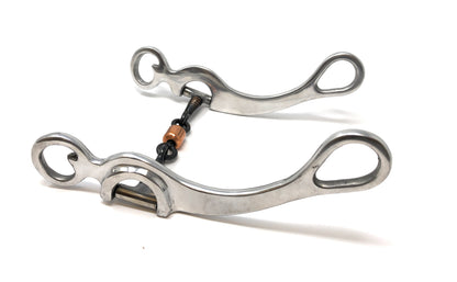 AJ Tack Aluminum Three Piece Copper Roller Snaffle Bit
