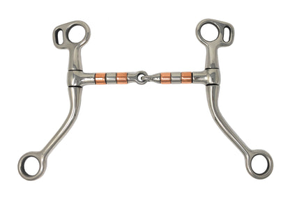 AJ Tack Tom Thumb Snaffle with Roller Bit