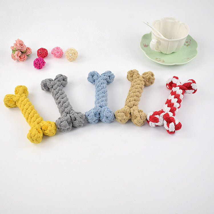 Knitted Knot Cotton Rope Bone Toy