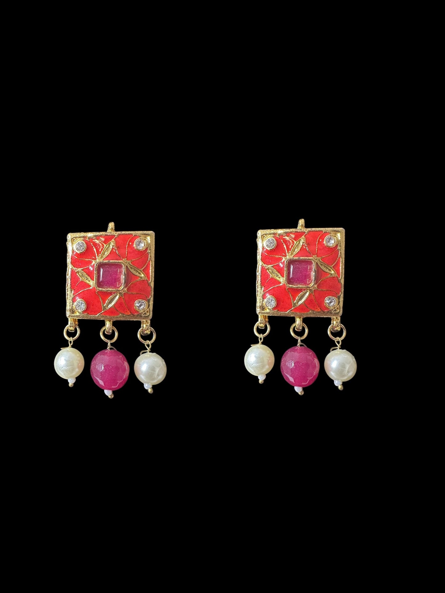 Kundan meena studs ( READY TO SHIP )