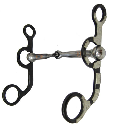AJ Tack Argentine Snaffle Bit with Engraved Cheeks