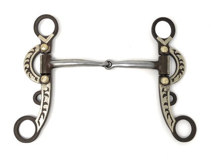 AJ Tack Argentine Engraved Smooth Snaffle Bit