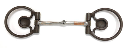 AJ Tack Offset Dee Ring Snaffle Bit with Star Concho