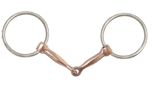 AJ Tack Copper Mouth Loose Ring Snaffle Bit