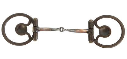 AJ Tack Dee Ring Snaffle Bit with Cross Concho