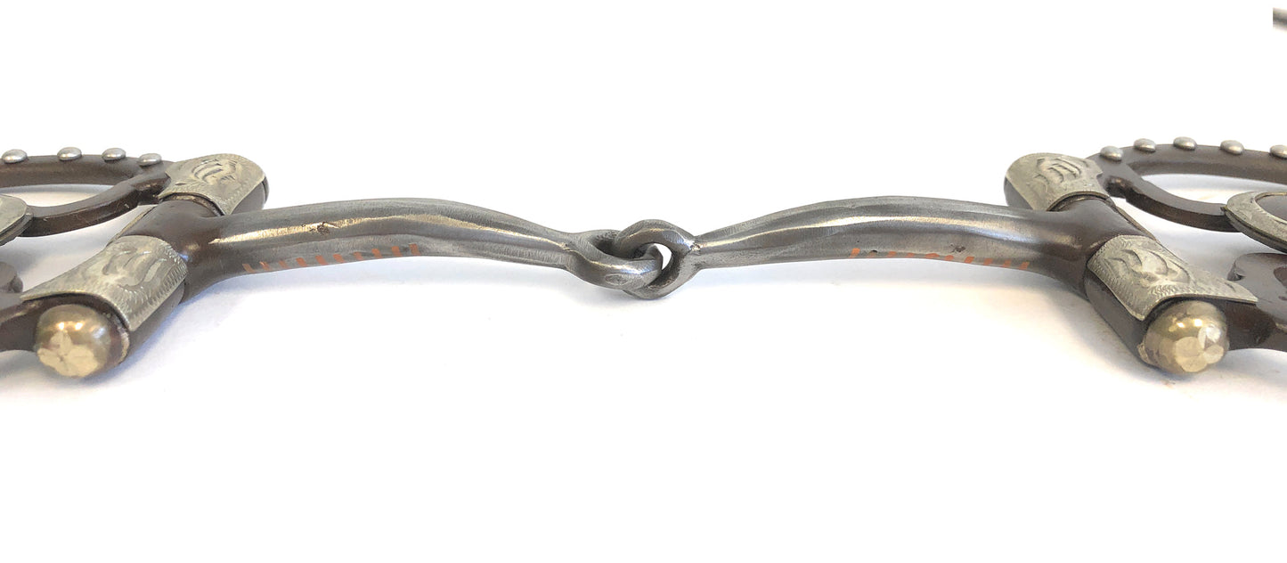 AJ Tack Dee Ring Snaffle Bit with Cross Concho