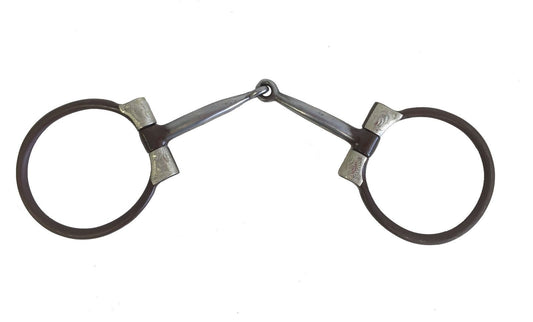 AJ Tack Antique Brown Offset Dee Snaffle Bit